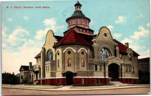 VINTAGE POSTCARD THE METHODIST EPISCOPAL CHURCH AT ABERDEEN SOUTH DAKOTA c. 1910