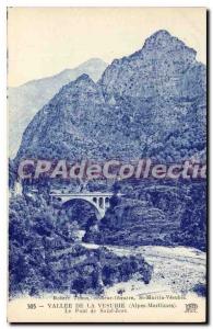 Old Postcard Valley of Vesubie Alpes Maritimes Le Pont de Saint Jean