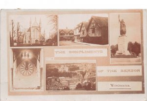 Winchester England Multiview Street Scene Real Photo Postcard AA70123