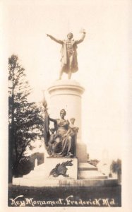 Frederick Maryland Key Monument Real Photo Vintage Postcard AA82937