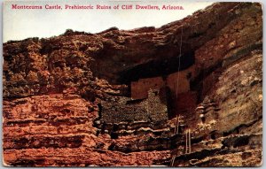Arizona, Montezuma Castle, Prehistoric Ruins of Cliff Dwellers, Vintage Postcard