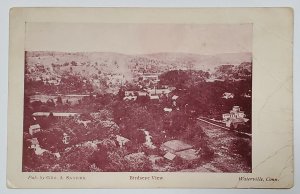 Waterville CT Connecticut Bird's Eye View Postcard Z30