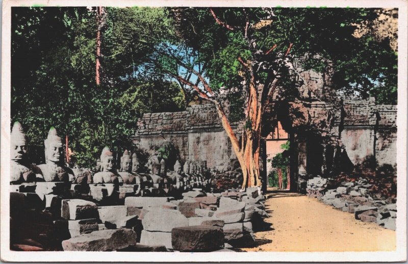 Cambodia Angkor Thom Siem Reap Vintage RPPC 09.02 