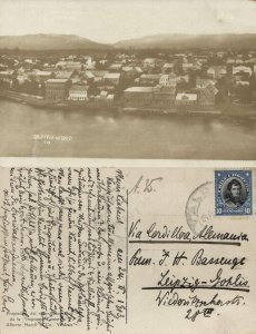 chile, VALDIVIA, Panorama Waterfront (1913) RPPC Panorama