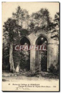 Old Postcard Ruins of the Abbey of Jumieges Remains of the church choir of No...