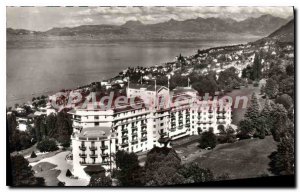 Old Postcard Evian Les Bains View Aerienne On The Lake City Royal Hotel