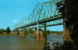 Indiana Henderson-Evansville John James Audobon Bridge Crossing Ohio River