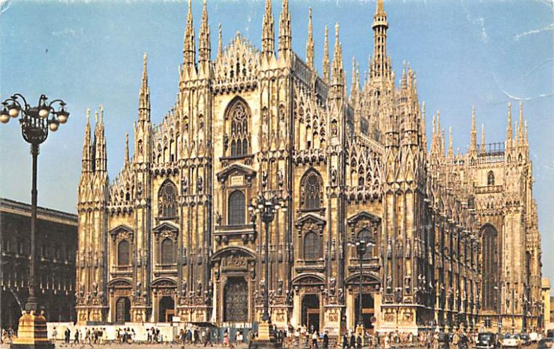 Italy Old Vintage Antique Post Card The Cathedral Milan Unused