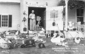 North Thetford VT Grandad's Toy Shop Real Photo Postcard