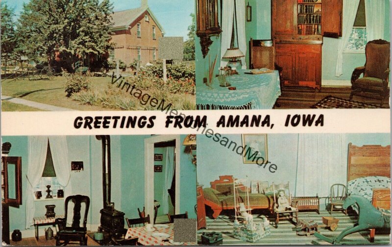 Greetings from Amana Iowa Postcard PC254
