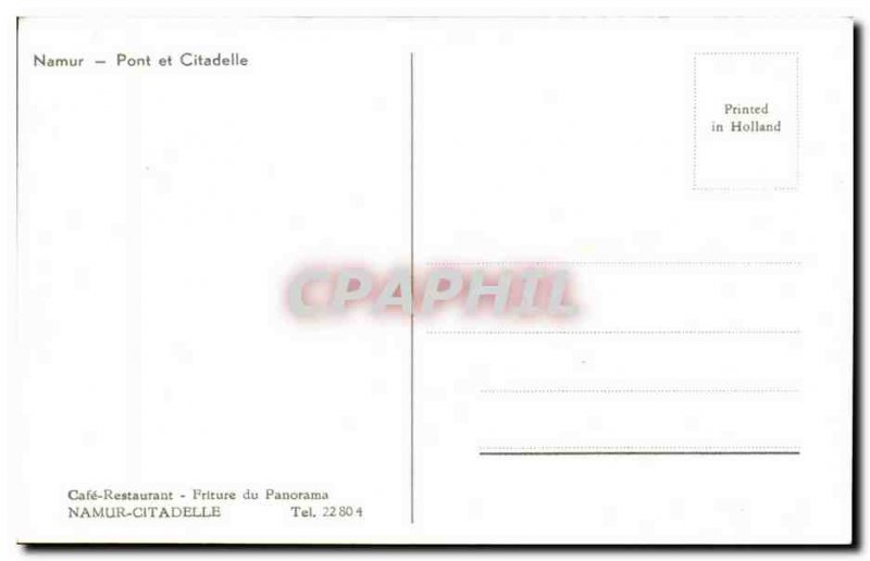 Old Postcard Bridge and Belgium Namur citadel