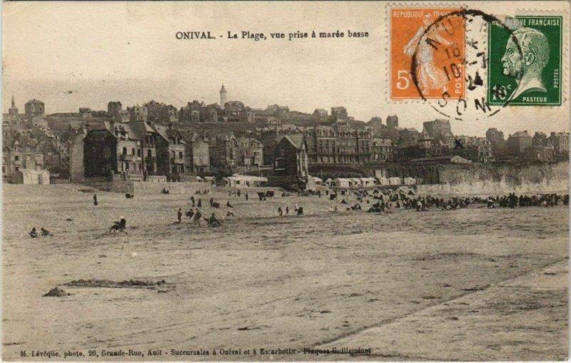 CPA ONIVAL-sur-MER La Plage vue prise a marée basse (807987)