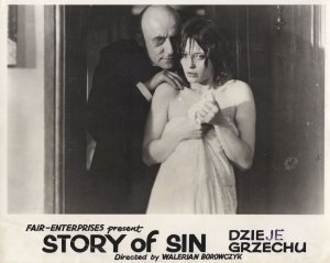 The Story Of Sin Polish 1975 Cannes Film Rare Lobby Card