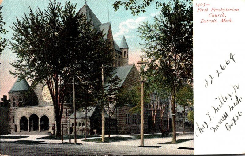 Michigan Detroit First Presbyterian Church 1907