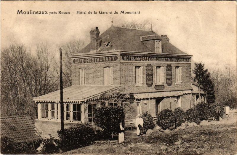 CPA MOULINEAUX pres ROUEN-Hotel de la Gare et du Monument (349300)