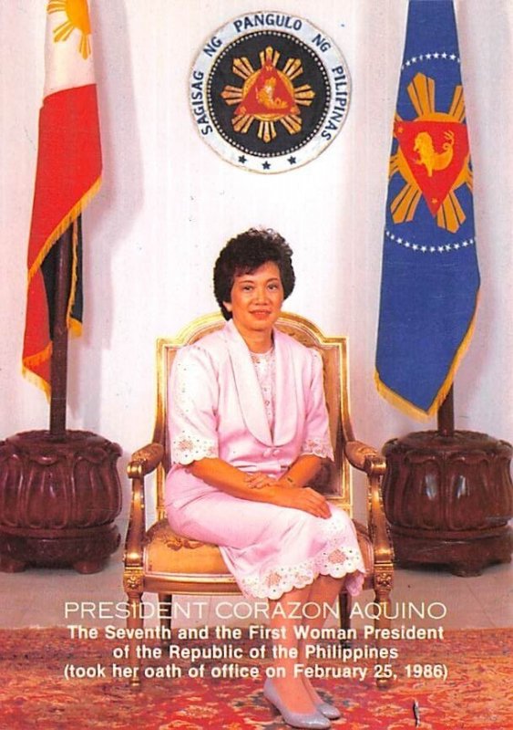 President Corazon Aquino Seventh and First Woman President of Republic of the...