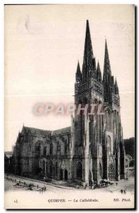 Old Postcard Quimper La Cathedrale