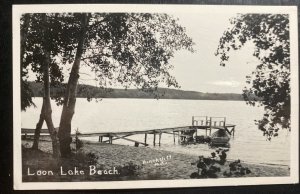 Mint Alaska USA Real Picture Postcard Loon Lake Beach