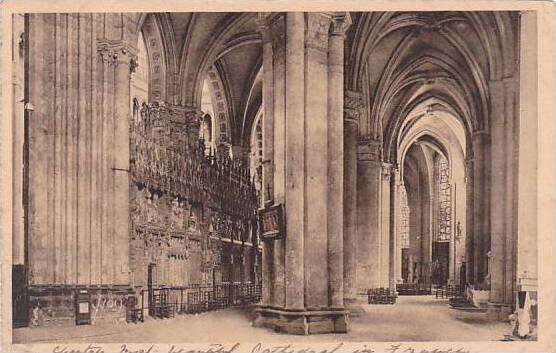 France Chartres Cathedrale Interieur 1928