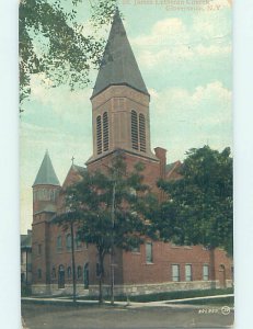 Divided-back CHURCH SCENE Gloversville New York NY AD2007