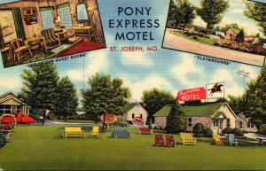 Missouri St Joseph Pony Express Motel Curteich