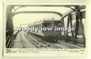 pp1854 - The Liverpool Overhead Railway at Pier Head 1932 - Pamlin postcard