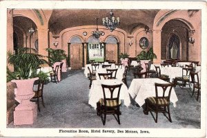 Postcard RESTAURANT SCENE Des Moines Iowa IA AJ2728