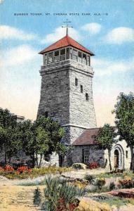 AL, Alabama   BUNKER TOWER~Mt Cheaha State Park    c1940's Linen Postcard