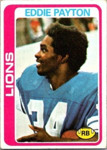 1978 Topps Football Card Eddie Payton Detroit Lions sk7312