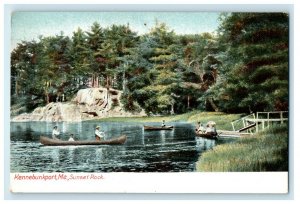 c1910 Sunset Rock Kennebunkport Maine ME Unposted Antique Postcard