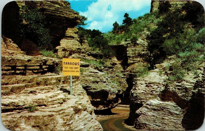 Narrows William Canon Cave Winds Manitou Springs CO Colorado Postcard Dexter VTG 