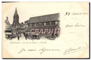 Old Postcard Honfleur La Place du Marche