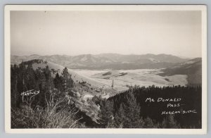 Real Photo Postcard~McDonald Pass Aerial View~Helena Side~RPPC
