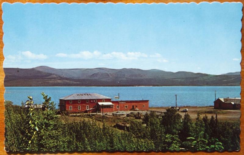 Burwash Landing Lodge Kluane Lake Yukon YT Alaska Highway Vintage Postcard E14