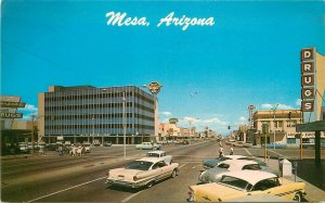 Postcard Arizona Mesa 1950s Automobiles Petley 23-297