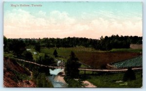 TORONTO, Ontario Canada ~ HOG'S HOLLOW & BRIDGE 1908 Postcard