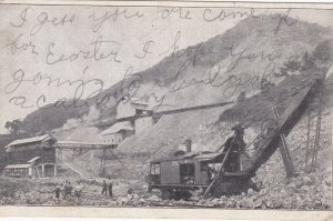 Mining Scene Steam Shovel At Work 1911