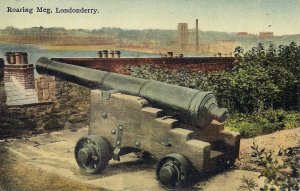 Londonderry, Derry, N. Ireland, Roaring Meg Cannon, Artillery 1910 Military