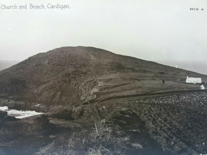 Mount Church and Beach Cardigan Vintage Postcard 1950s