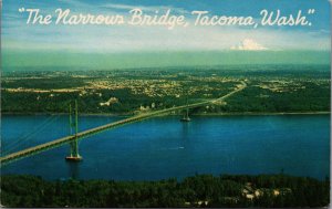 USA The Narrows Bridge Tacoma Washington Chrome Postcard 09.98
