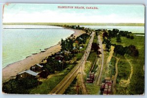1910 Hamilton Ontario ON Canada Vintage Postcard Beach Exterior View Street Road