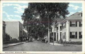 Wareham Cape Cod MA Main St. c1920 Postcard