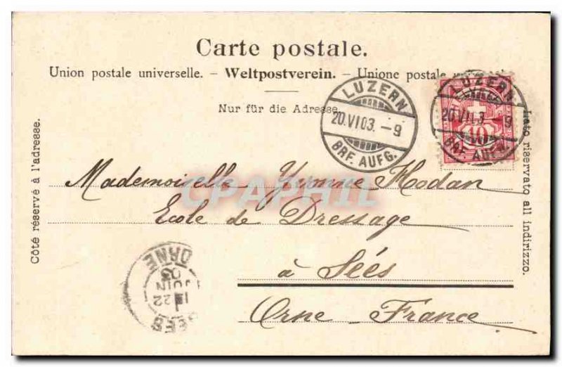 Old Postcard Luzern und Pilatus