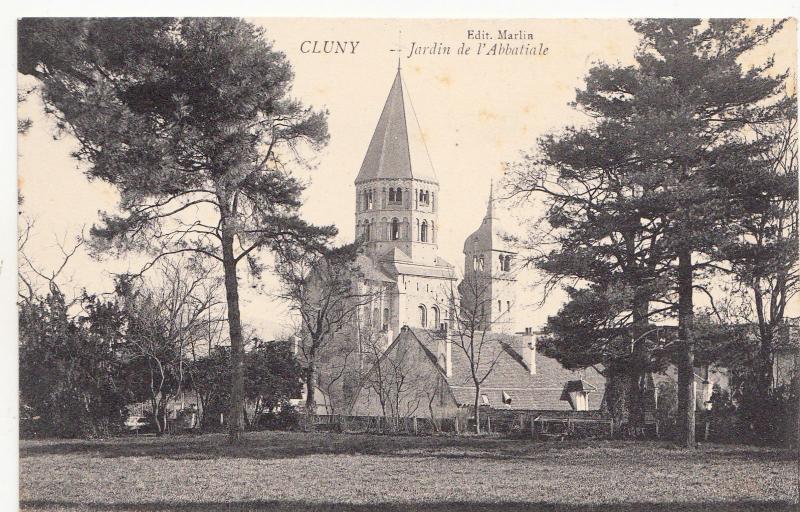 BF16402 cluny jardin de l abbatiale france front/back image