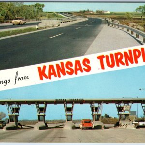 c1950s KS - Kansas Turnpike Toll Booth Highway Zercher Dunlap-Henline Kans. A210