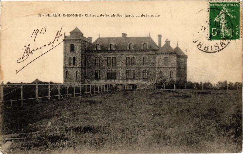 CPA BELLE-ILE-en-MER - Chateau de Sarah-Bernhardt vu de la route (205578)