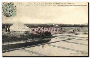 Old Postcard From Saint Nazaire Croisic General view of the salt marshes of B...