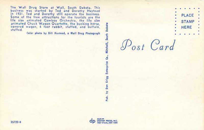 SD, Wall, South Dakota, Wall Drug Store, 60s Cars, Dexter Press No