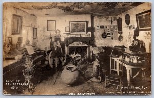 K46/ St. Augustine Florida RPPC Postcard c10 Interior Whitneys Oldest House 153