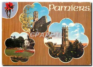 Postcard Modern Pamiers The bell tower of the cathedral St Antonin and garden...